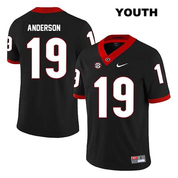 Georgia Bulldogs Youth Adam Anderson #19 NCAA Legend Authentic Black Nike Stitched College Football Jersey ULB4056LT